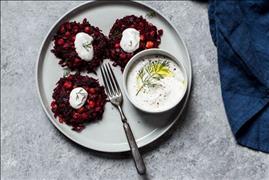 beetchickpeacakesdillyogurtsauce.jpg - image